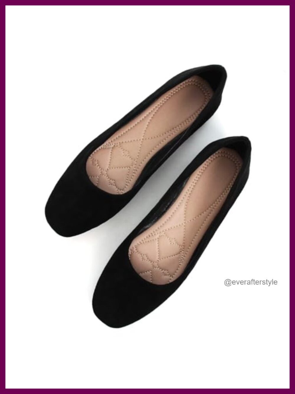 Suede Square Toe Ballet Flats - Slip On Comfort Loafers with Bow, Lightweight